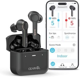 Cearvol OTC Hearing Aids for Seniors, Bluetooth 5.3 Rechargeable Devices, Customizable App Control for Android/iOS, Stream Music/Calls, Black