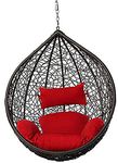 Prime Pigeon Hammock Swing Chair Without Stand for Home, Hanging Swings for Indoor, Outdoor, Home, Patio, Yard, Balcony, Garden (Black/Red)