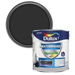 Dulux 5091519 Weather Shield Quick Dry Satin Paint, 750 ml - Black