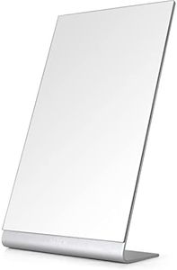 NEZZOE Modern Makeup Mirror, 12" Length Aluminum Desk Mirror, Vanity Mirror for Counter, Bedroom, Bathroom, Dorm