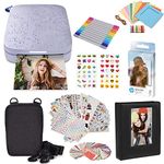 HP Sprocket Portable 2x3 inch Colour Instant Photo Printer (Lilac) Starter Bundle