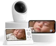 eufy Baby Monitor E21 with 4K UHD Camera, 5'' 720p Display, Hybrid Wi-Fi and No Wi-Fi Connection, App and Monitor Control, Pan-Tilt, 8× Zoom, Portable Camera with Built-in Battery, ANR, Smart Alerts