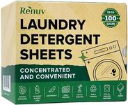 Renuv Laundry Detergent Sheets up to 100 Loads - Eco Friendly, Sustainable, Biodegradable & Liquidless Strips, 50 Sheets