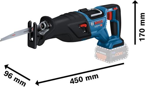 Bosch Professional 18V Cordless Reciprocating Saw – 2 Blades, Bare Tool