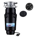 Waste Maid 10-US-WM-048-3B Garbage Disposal, 1/3 HP Builder, Black