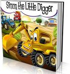 Personalized Soft Cover Story Book by Dinkleboo - "The Little Digger Story" - Teaches Your Child About Teamwork - For Children Aged 0 to 8 Years Old.