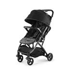 Summer Infant 3Dpac CS Compact Fold Stroller, Black Compact Car Seat Adaptable Baby Stroller Lightweight Stroller with Convenient One-Hand Fold, Reclining Seat and Extra-Large Canopy