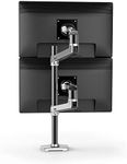 Ergotron – LX Vertical Stacking Dual Monitor Arm, VESA Desk Mount – for 2 Monitors Up to 40 Inches, 3.2 to 10 kg Each – Tall Pole, Polished Aluminum