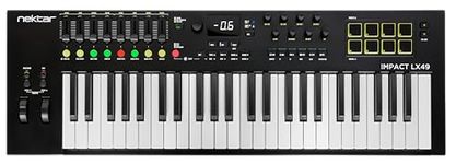 Nektar Impact LX49 mk3 MIDI Keyboard Controller | 49 Key Velocity-Sensitive Keyboard with DAW Integration, Pads, Faders, Encoders, Scale & Chord Mode, NKS Support, Compatible with Mac/PC
