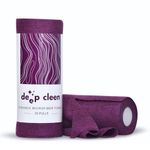 Deep Cleen™ Microfiber Tearable Cleaning Cloth Roll - 20 Pulls | Reusable, Super Absorbent, Easy to tear | Ideal for Kitchen, Car, Electronics, and more | 200 GSM | Purple