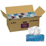 Royale Velour 3 Ply Facial Tissue, 24 Tissue Boxes, 72 Tissues per Box