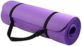 Everyday Essentials 1/2-Inch Extra Thick High Density Anti-Tear Exercise Yoga Mat with Carrying Strap, Purple