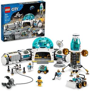 LEGO City Lunar Research Base 60350 Building Kit for Kids Aged 7 and Up; Toy Moon Base with Science Labs, Air Lock, Lunar Lander, Viper Rover, Moon Buggy, and 6 Astronaut Minifigures (786 Pieces)