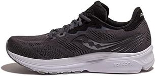 Saucony Men's Ride 14 Running Shoe, Charcoal/Black, 8 UK