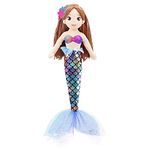 June Garden 18" Sparkly Mermaid Tifara - Soft Plush Stuffed Mermaid Doll Gift for Toddler Girls