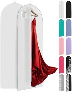 72" Long Dress Bags for Gowns - Wedding Dress Garment Bag for Dresses - Long Garment Bags for Hanging Clothes & Closet Storage - Durable Travel Bag for Women with ID Window
