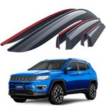 Goodyear Wind deflector for/compatible with Jeep Compass 2016-2024 door rain deflectors,car accessories, car wind deflectors, tape on, 6 pieces