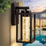 VIANIS Outdoor Wall Lantern, Oil-Rubbed Bronze Exterior Garage Light Fixtures Wall Mount Sconce Lamp, Anti-Rust Metal LED Front Porch Lights, Modern Dusk to Dawn Outside Lighting Fixtures for House