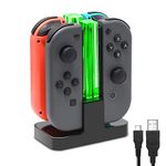 FastSnail Charging Dock Compatible with Nintendo Switch & OLED Joy Con Controller with LED Indication, Charger Stand Station with Charging Cable