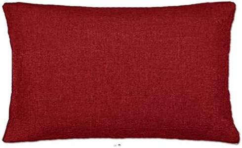 JEMIDI 2x Housse de coussin - Lot 2x Taie d’oreiller 100% polyester effet lin - 2x Housse oreiller déco pour salon chambre lit canapé chaise