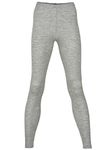 Engel Thermal Leggings, Organic Merino Wool and Mulberry Silk Base Layer (3. UK 14/16 - EU 42/44, Light Grey mélange)