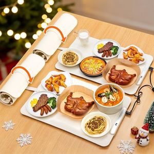 Warming Mat for Food, 2 Pack Food Warming Mat, Electric Warming Tray for Buffets Party with 7 Adjustable Temperature, 6 Timer, Fast Heating Silicone Food Warmer for Parties Home Travel Countertop
