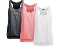 Beyove Workout Tank Tops for Women Gym Exercise Athletic Yoga Tops Racerback Sports Shirts (Pack of 3)