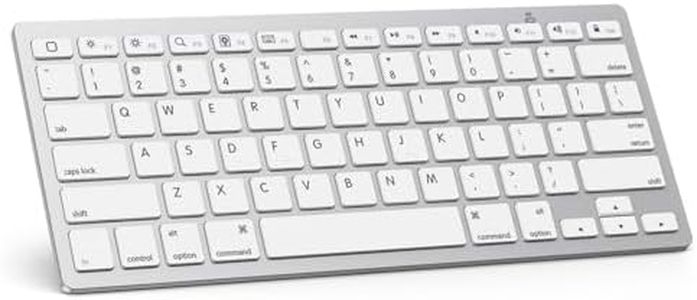 OMOTON Ultra-Slim Bluetooth Wireless Keyboard, White