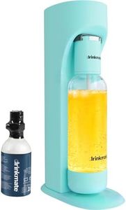 Drinkmate OmniFizz Sparkling Water and Soda Maker, Carbonates Any Drink, with 3oz CO2 Test Cylinder (Arctic Blue)