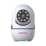 MANOMAY Bot Pro 2MP Smart CCTV Wi-fi Home Security Camera with Color Night Vision | Pan Tilt 360° View | 2 Way Talk | Baby Pet Monitoring | Motion Detect Tracking | Supports SD Card Up to 256 GB