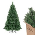 SALCAR 5ft Artificial Christmas Tree – Full & Realistic 150cm Christmas Tree with Foldable Metal Stand, Perfect for Christmas Home Décor & Holiday Celebrations