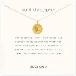 Dogeared Unisex Saint Christopher Travelers Reminder Necklace, One Size, Sterling Silver, No Gemstone