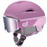 Odoland Ski Helmet with Ski Goggles, Multi-Options Snowboard Helmet and Goggles Set for Men Women and Youth, Light Purple, M