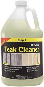 STAR BRITE Premium Teak Cleaner - Restore, Renew & Refresh Old Weathered Gray Teak Furniture & Other Fine Woods - Step 1 - 1 GAL (081400N)