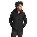 Eddie Bauer Men's Rainfoil Packable Raincoat, Black Recycled, L