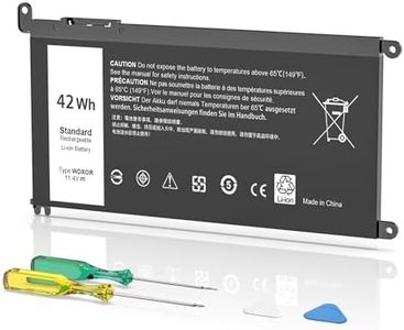 42Wh WDX0R WDXOR YRDD6(except 5580)Laptop Battery for Dell Inspiron 13 15 5000 7000 Series 5567 5570 5579 7579 7569 7378 5567 7573 5565 5379 5378 Latitude 3189 3190 3400 3390 3500 P69G 3CRH3 FW8KR