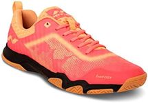 Nivia Powerstrike 2.0 Badminton Shoes (Peach, 11 UK / 12 US / 45 EU) | for Mens and Boys | Non - Marking Round Sole