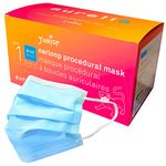 Kids Disposable 3 Ply Masks ASTM Level 1 Aurelia Protective Junior Medical Face Mask for Children, Earloops, 50 Units/Box, Blue (1 x 50 Units)