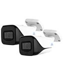 4K Network PoE Camera with 200ft IR Night Vision and Color Night Vision, 112º FOV, 2.8mm Lens, IP67 Weatherproof, 30fps Real-time Recording - 2 Pack MTB8110-2PK