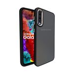 A rtistque Frosted Translucent Back Cover Case for Samsung Galaxy A50 || A50s || A30s | Electroplated Chrome Ring | Raised Camera Edges for Protection | Smooth Sides TPU - Black