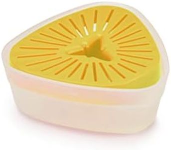 Joseph Joseph Duo Manual Citrus Juicer with Reversible Lid for Compact Storage, Orange and Lemon Squeezer, Light Yellow