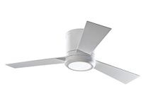 Monte Carlo Fans Canada 3CLYR42RZWD-V1 Clarity II - 42" Ceiling Fan with Light Kit, Matte White Finish with Matte White Blade Finish with Undefined Glass