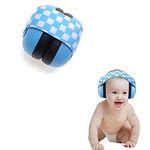 Infant Ear Defenders, Newborn Sound Cancelling Headphones, Adjustable Hearing Protection Safety Earmuffs, Baby Folding Noise Reduction Ear Protectors For 0-3 Kids Children Sleeping Airplane (Blue)