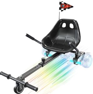 Awwscooter K1 Hoverboards Seat Attachment for Go-Kart, Classic Black