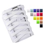 Olukssck 2 Pairs No Tie Shoe Laces for Kids and Adults, Tieless Elastic Shoelaces for Sneakers, 100cm, White