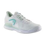 HEAD Women's Sprint Pro Sneaker, White/Aqua, 6.5