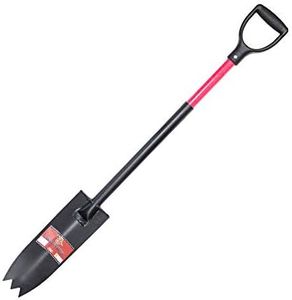 Bully Tools Excavator/Track Shovel - 10 Gauge Trenching Spade Shovel for Digging, Gardening, and Landscaping - Ideal for Tough Soil and Roots - Heavy Duty, Root Slayer with Poly D-Grip Handle, 48-Inch
