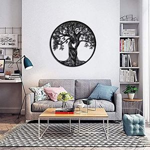 50cm Metal Art Tree of Life Wall Hanging Decor Room Decoration Bedroom Artwork Decoration Tree of Life Indoor Plaque Viking Iron Artwork Ornament