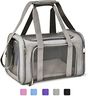 Henkelion Cat Carriers Dog Carrier Pet Carrier For Small / Medium Cats Dogs Puppies (Up To 15lbs), TSA Airline Approved Small Dog Carrier Soft Sided, Collapsible Waterproof Travel Puppy Carrier - Grey