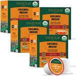 VAHDAM, Organic Original Masala Chai Tea K Cup (72 Pods) Caffeinated Rich Black Tea Pods | Keurig Compatible | BPA Free, Recyclable Pods | Single Serve Spiced Masala Chai Tea Pods box